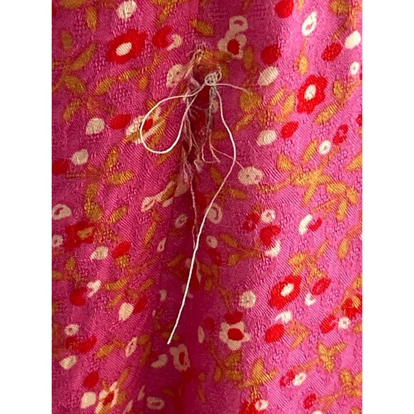 Free People Pink & Red Print, Flutter Sleeve Dress With Back Criss-Cross, Medium - Picture 3 of 14